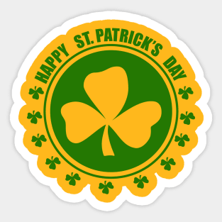 Happy St. Patrick's Day (Green) Sticker